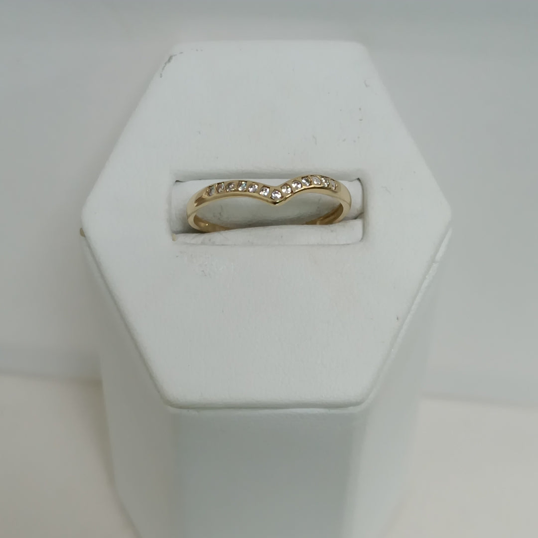 ANILLOS C/CIRCONIA ORO 10K TALLA 8 0.8 GR (NUEVO)