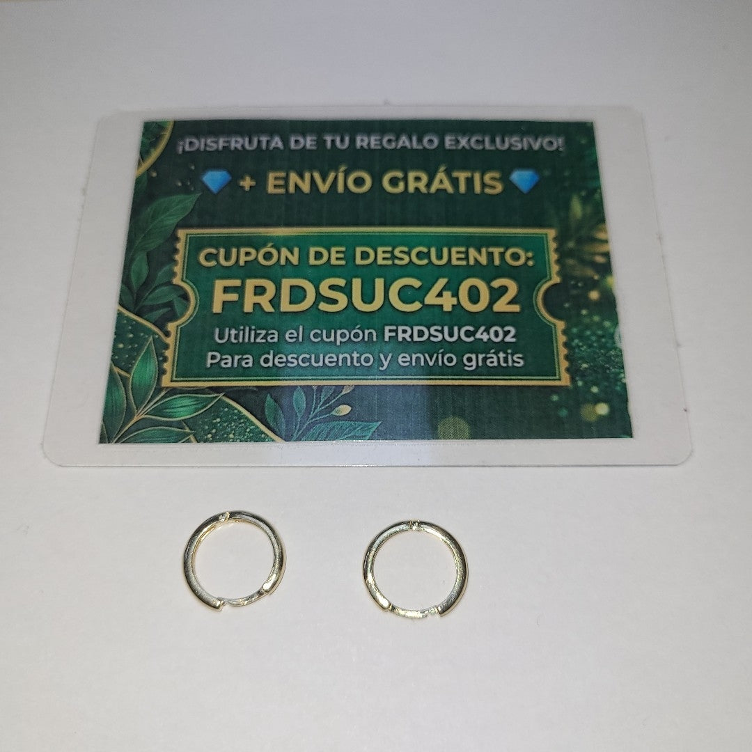 ARETES HUGGIES LISAS 14K 1.5 GR (NUEVO)