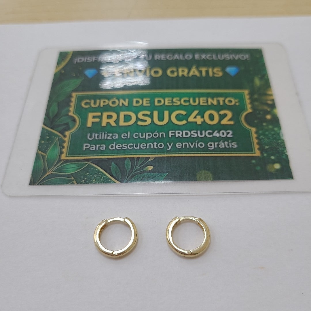 ARETES ARRACADAS LISAS 10K 1.2 GR (NUEVO)