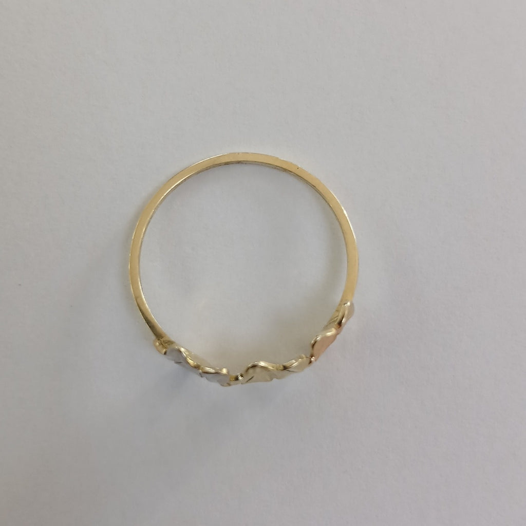 ANILLOS ANILLITO FIG FLORES 10K TALLA 9 1.3 GR (NUEVO)