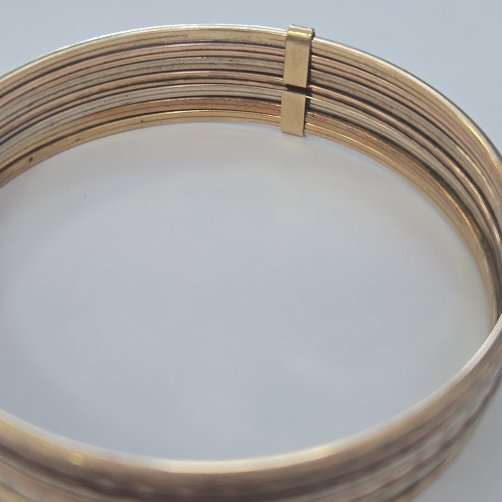SEMANARIO DE PULSERAS ORO COMBINADO 10 K 22,60 GRMS (SEMINUEVO)