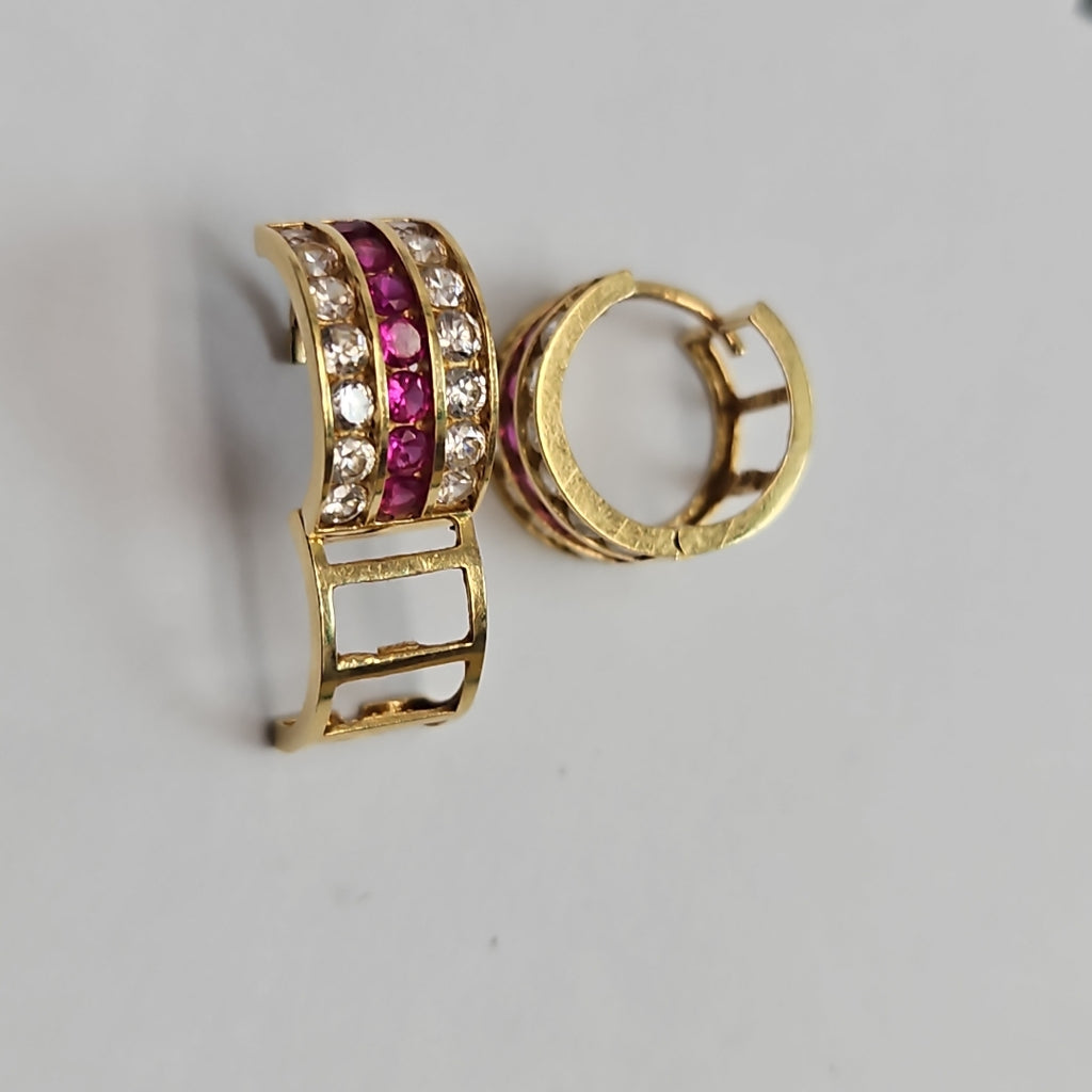 ARRACADAS PAR ORO 14 K 2,80 GRMS (SEMINUEVO)
