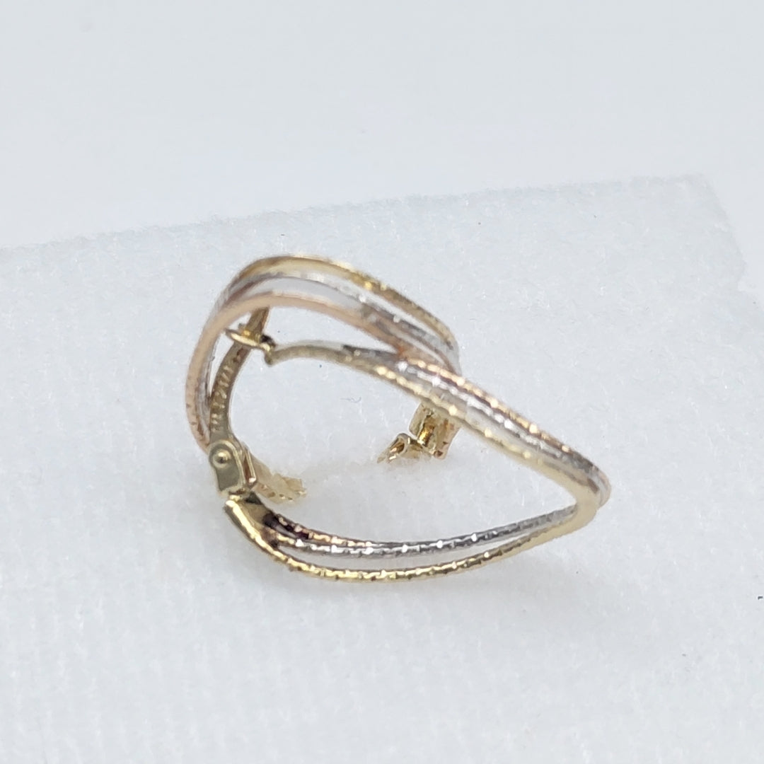 ARRACADAS PAR ORO, ORO BLANCO 14 K 1.8 GRMS (SEMINUEVO)