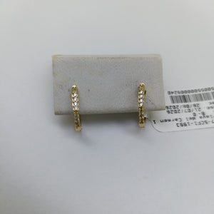 ARETES HUGIES C CIRCONIAS 14K 1.5 GR (NUEVO)