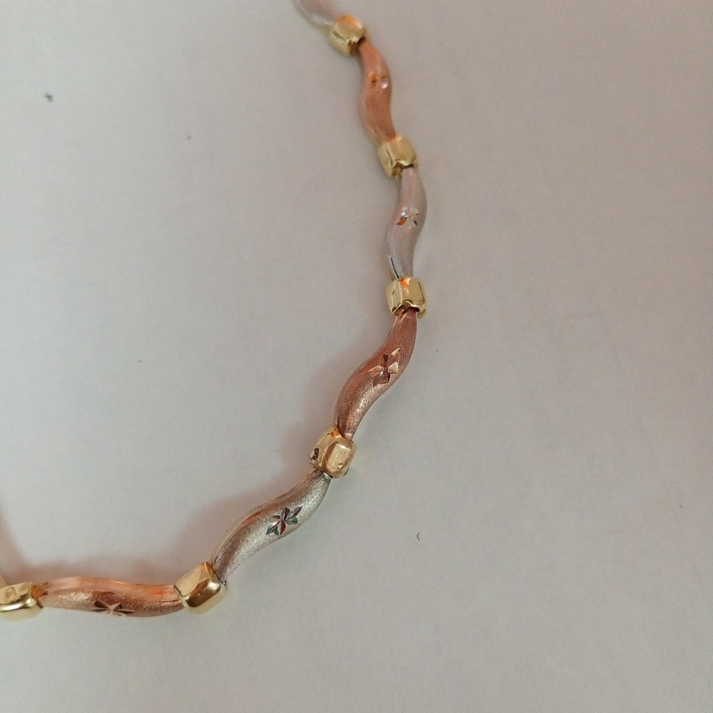 PULSERA ORO COMBINADO 10 K 4.3 GRMS (SEMINUEVO)