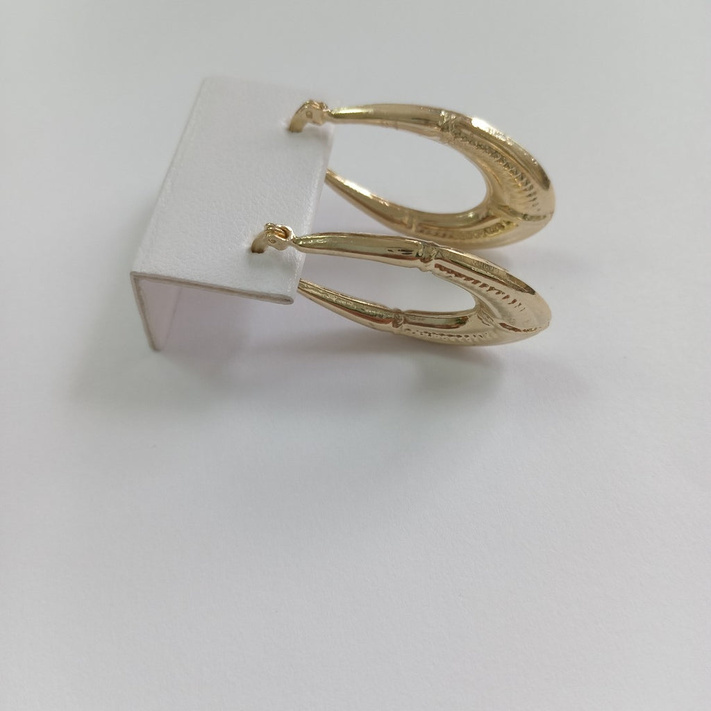 ARETES ARRACADAS ESTRIADAS 14K 2.7 GR (NUEVO)