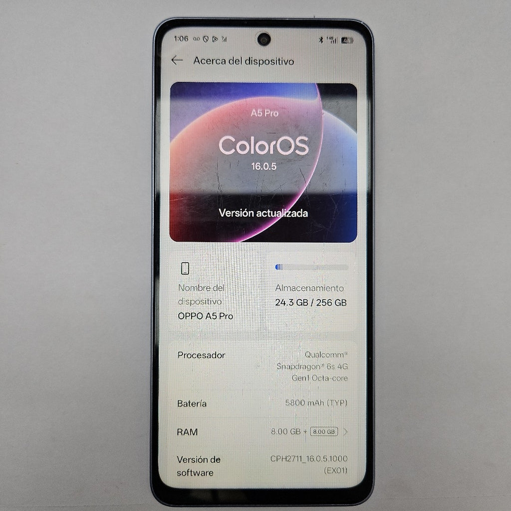 CELULAR OPPO A5 PRO CPH2711 (2025) 256 GB 8 GB RAM (SEMINUEVO)