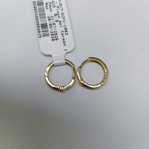 ARETES HUGGIES C CIRCONIA 14K 1.8 GR (NUEVO)