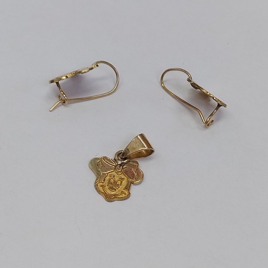ARETES PAR, DIJE ORO 10 K 2.1 GRMS (SEMINUEVO)