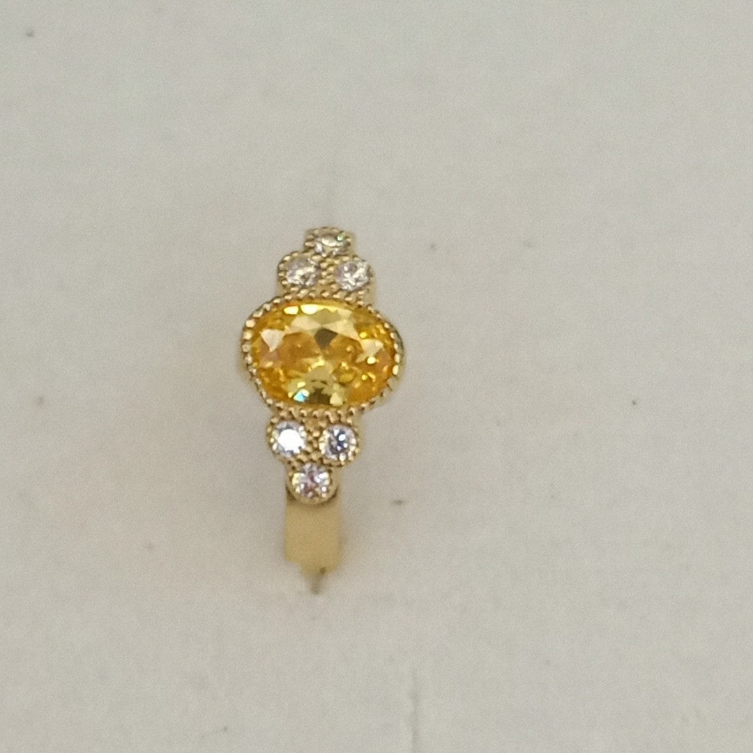 ARETES ARRACADAS CON CIRCONIAS Y PDRAS COL 14K 3.1 GR (NUEVO)