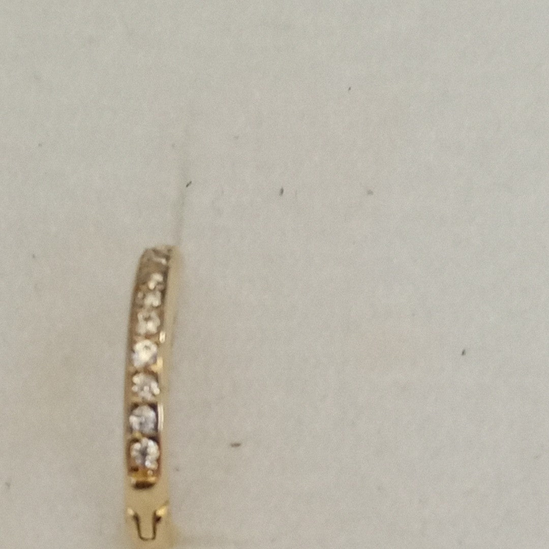 ARETES ARRACADA C CIRCONIAS 14K 1.6 GR (NUEVO)