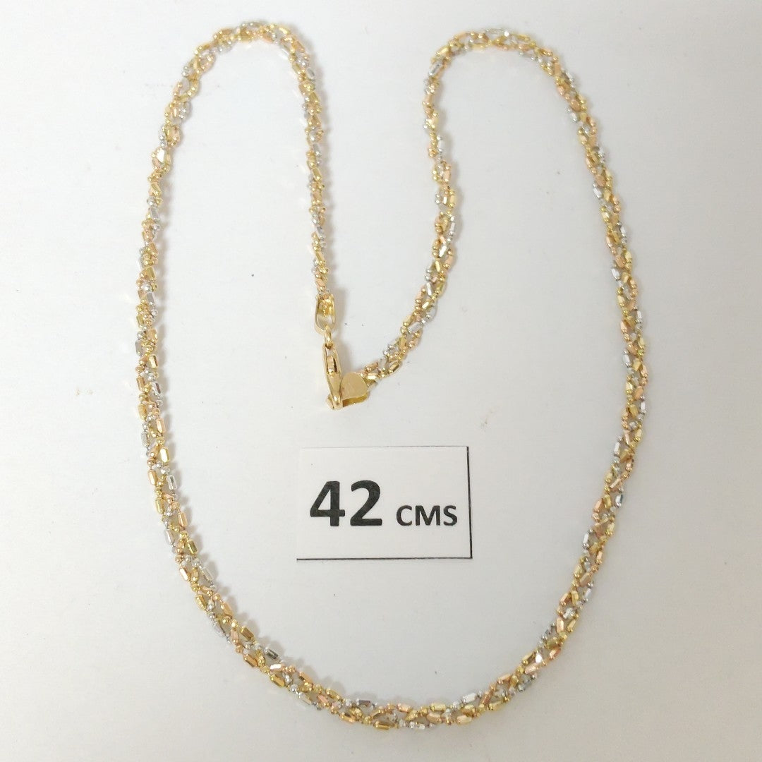 CADENA ORO COMBINADO 14 K 7.7 GRMS (SEMINUEVO)