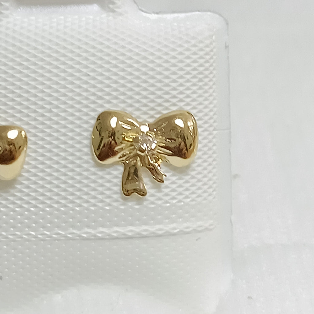 BROQUELES BROQUEL FIG MOÑO C CIRCONIA 14K 0.2441 GR (NUEVO)