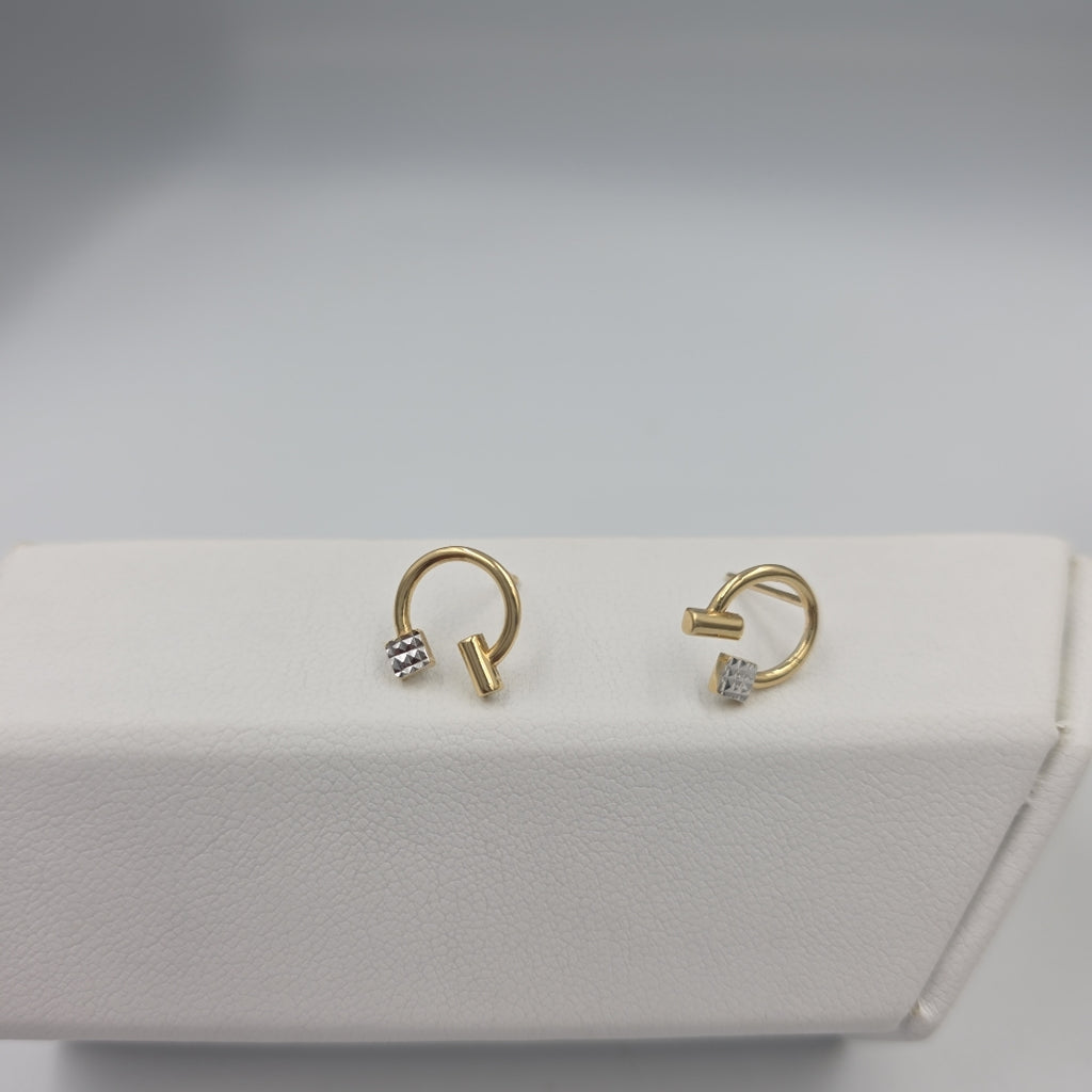 BROQUELES PAR ORO, ORO COMBINADO 14 K 1.3 GRMS (SEMINUEVO)
