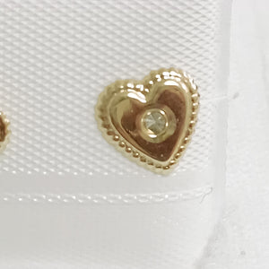 BROQUELES BROQUEL FIG CORAZON C CIRCONIA 14K 0.2614 GR (NUEVO)