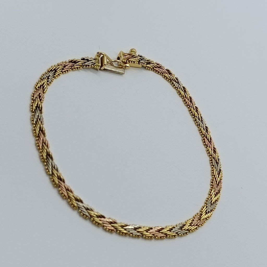 PULSERA ORO COMBINADO 14 K 7.4 GRMS (SEMINUEVO)