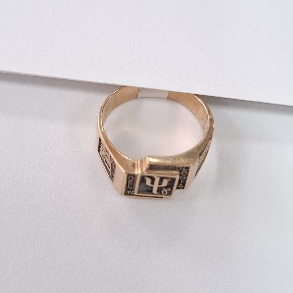ANILLO DE GRADUACIÓN ORO 14 K 4.9 GRMS (SEMINUEVO)