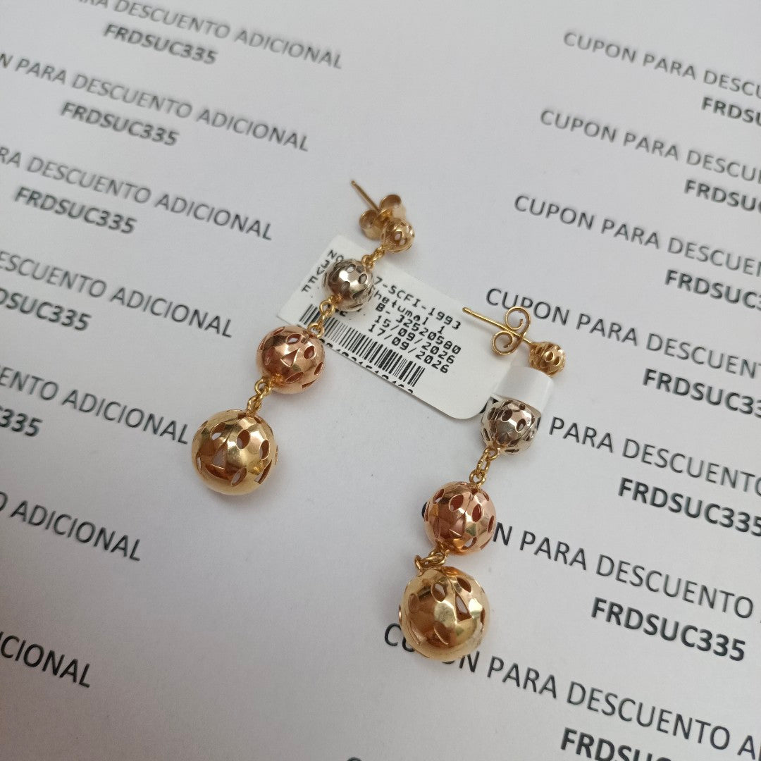 ARETES PAR ORO 14 K 5.9 GRMS (SEMINUEVO)