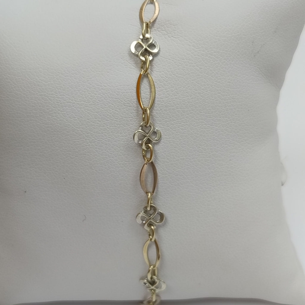PULSERA ORO COMBINADO 14 K 3 GRMS (SEMINUEVO)