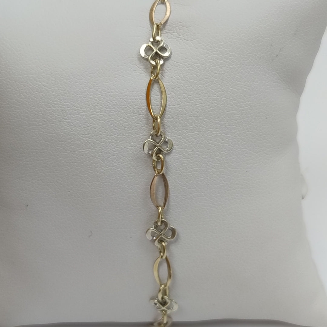 PULSERA ORO COMBINADO 14 K 3 GRMS (SEMINUEVO)