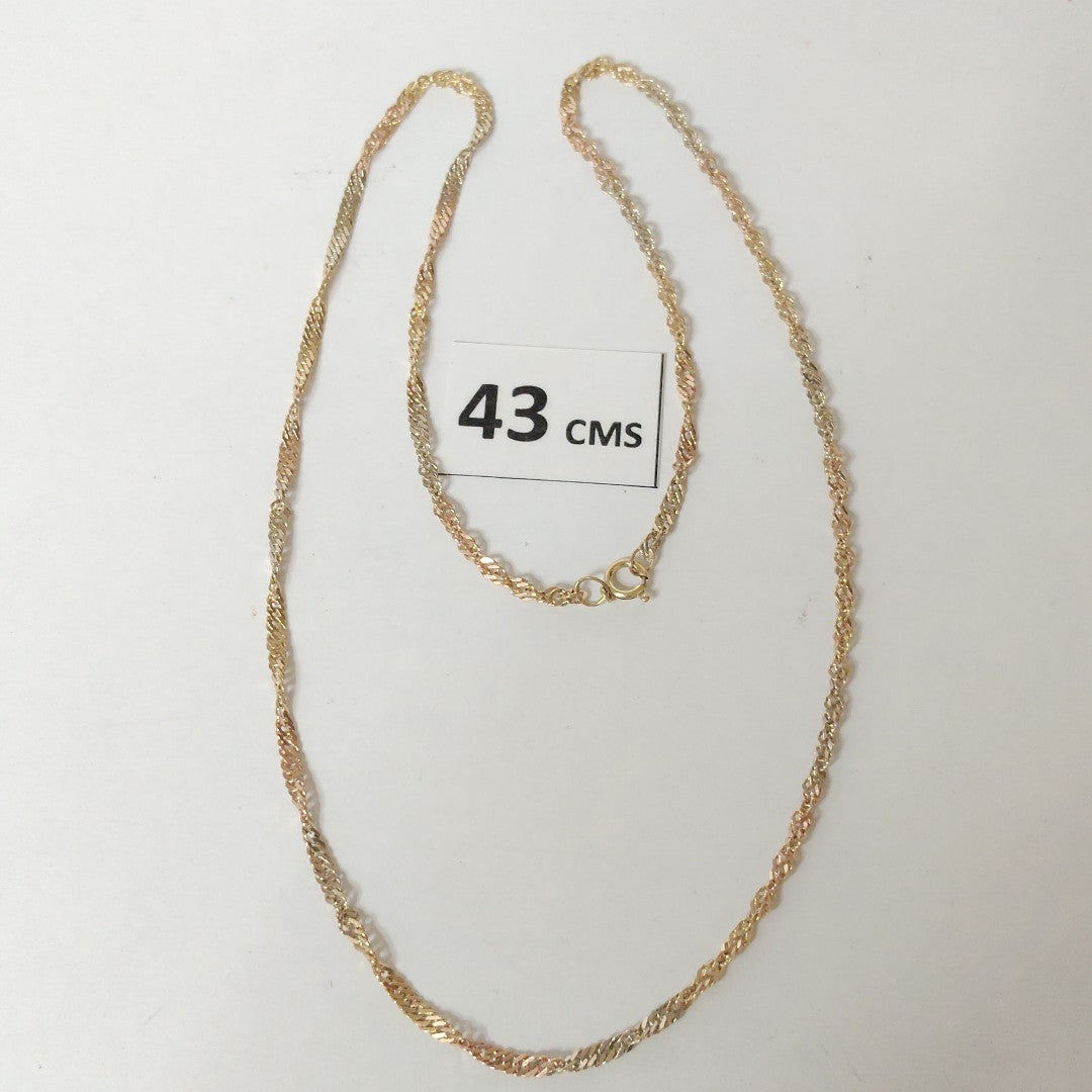 CADENA ORO COMBINADO 10 K 2,90 GRMS (SEMINUEVO)