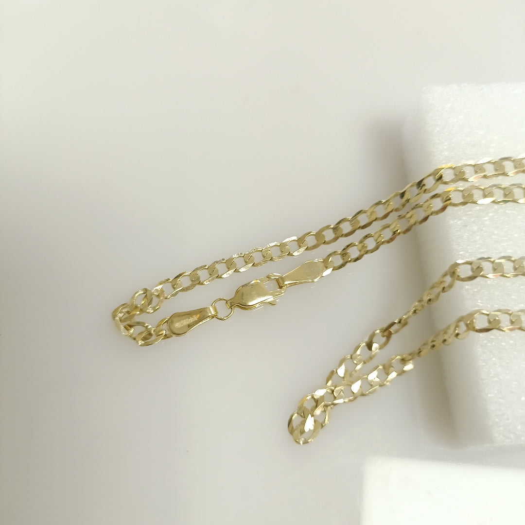 CADENA TEJIDO BARBADA 14K 60 CM 8.8 GR (NUEVO)