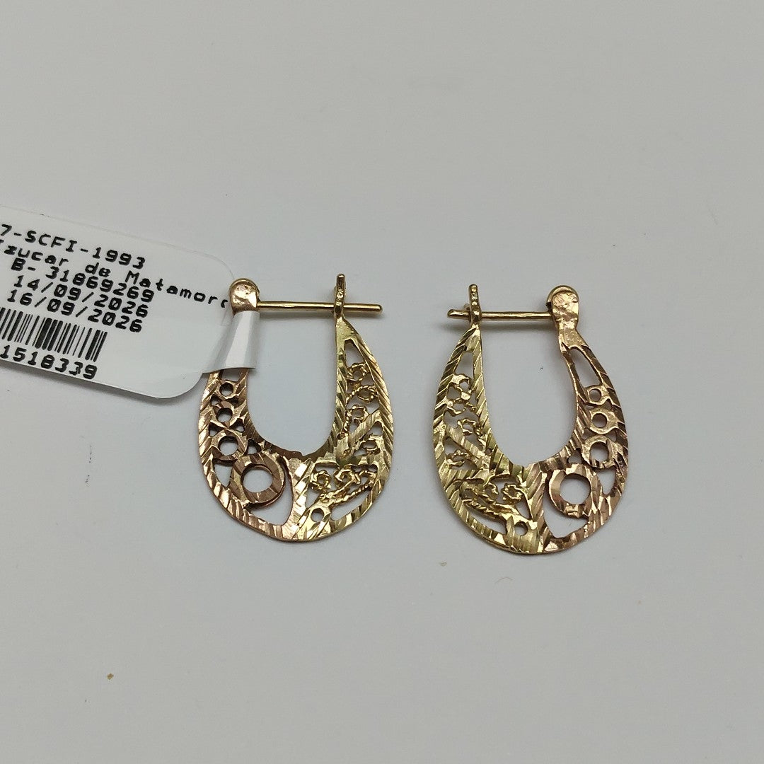 ARRACADAS PAR ORO 14 K 2.2 GRMS (SEMINUEVO)