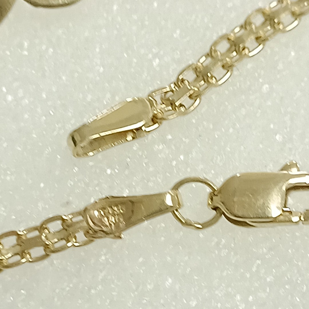 PULSERA ESCLAVA GRABADA LOVE 10K 18 CM 2.7 GR (NUEVO)