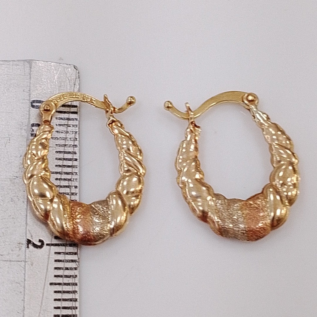 ARRACADAS PAR ORO, ORO COMBINADO 10 K 1.6 GRMS (SEMINUEVO)