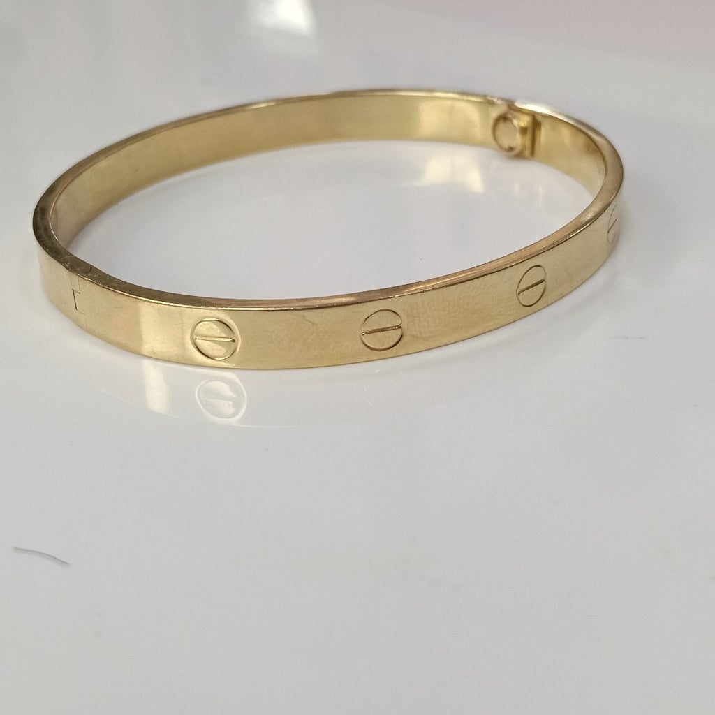 PULSERA RIGIDA ORO 14 K 7,30 GRMS (SEMINUEVO)