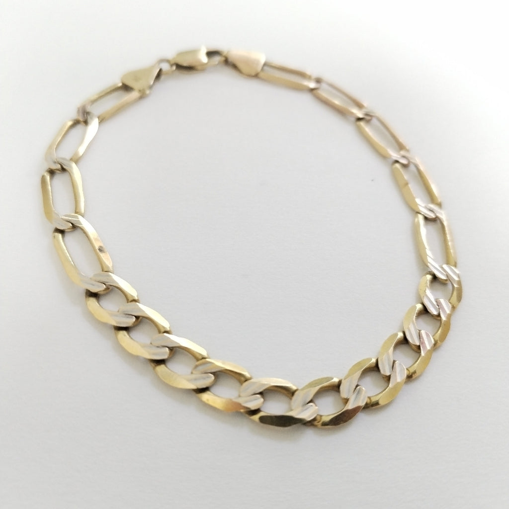 PULSERA ORO COMBINADO 14 K 11.8 GRMS (SEMINUEVO)