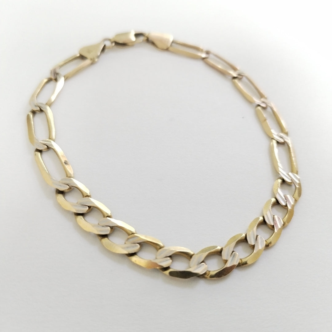 PULSERA ORO COMBINADO 14 K 11.8 GRMS (SEMINUEVO)