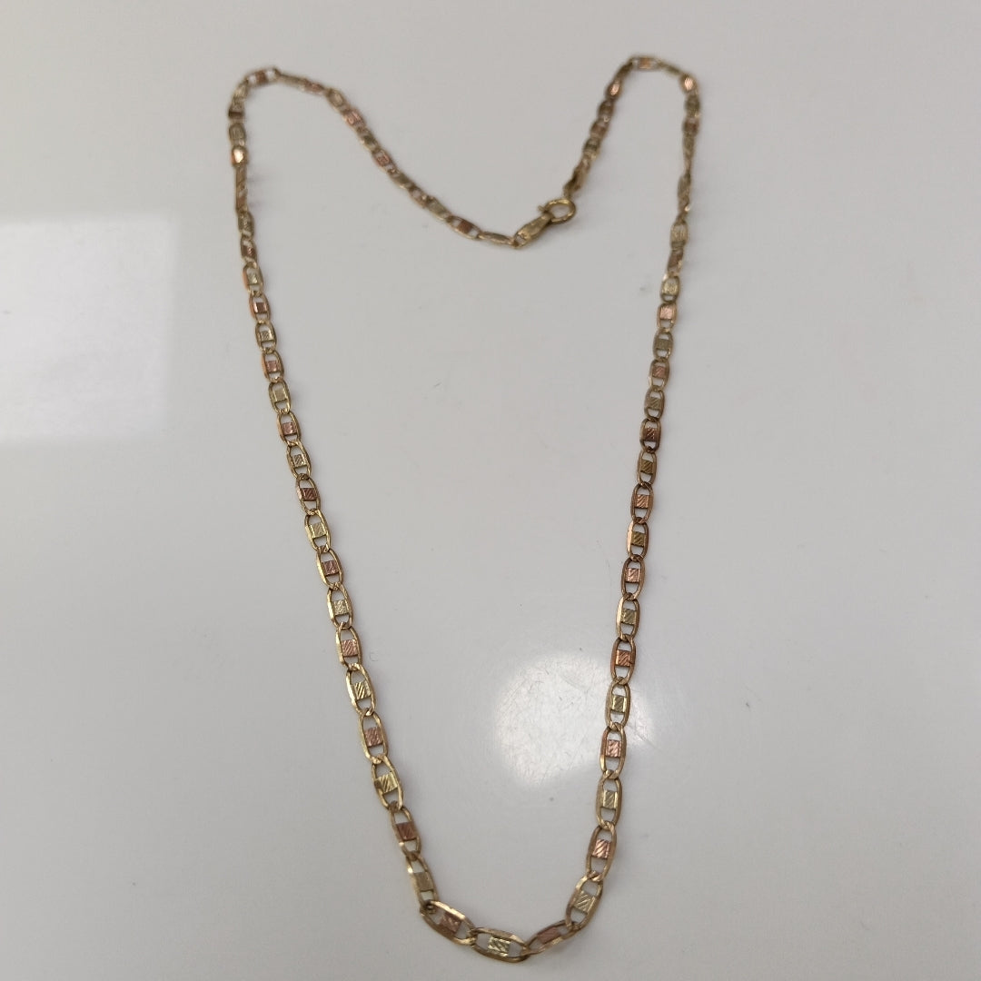 CADENA ORO, ORO COMBINADO 10 K 2.8 GRMS (SEMINUEVO)