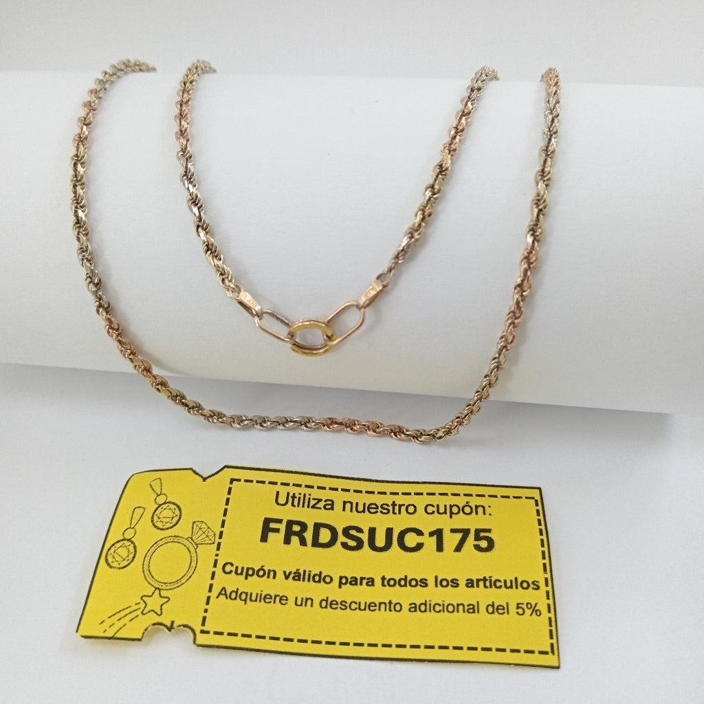 CADENA ORO COMBINADO 14 K 11.7 GRMS (SEMINUEVO)