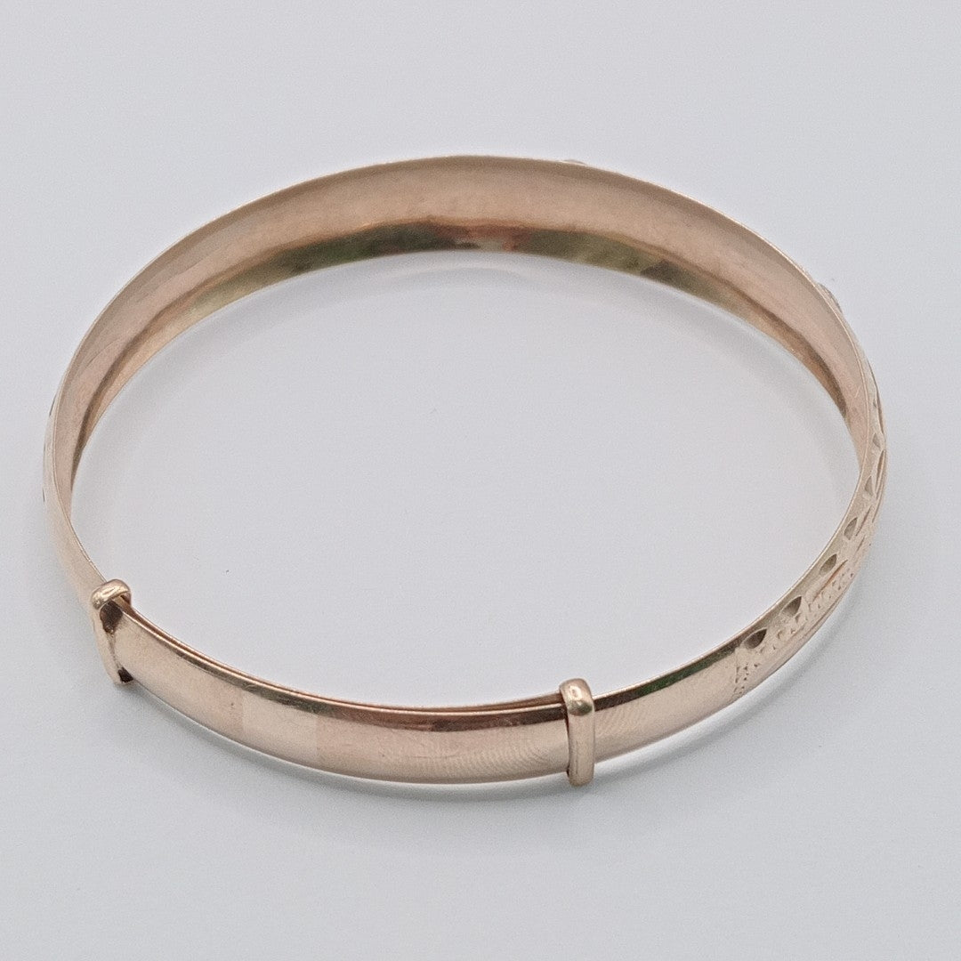 PULSERA RIGIDA ORO COMBINADO 10 K 7,50 GRMS (SEMINUEVO)
