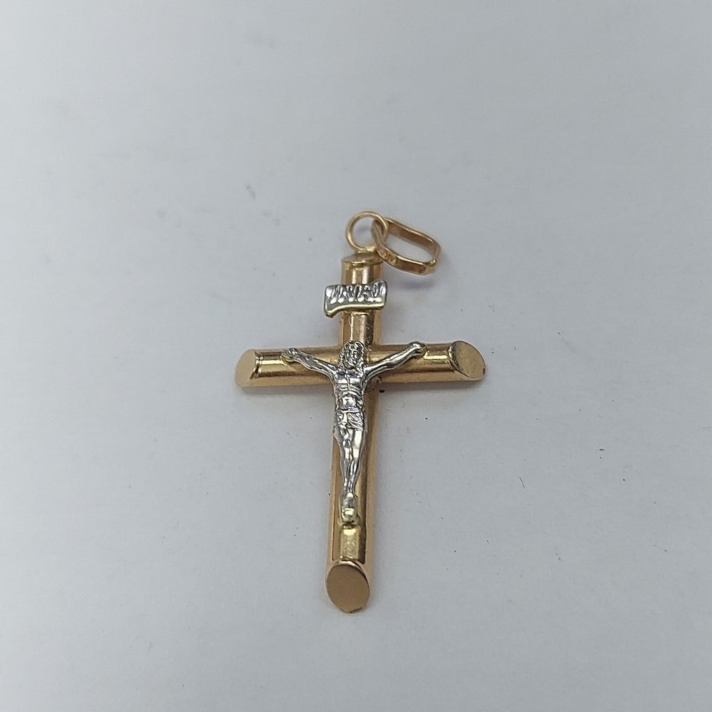 CRUCIFIJO, DIJE ORO 14 K 0.9 GRMS (SEMINUEVO)