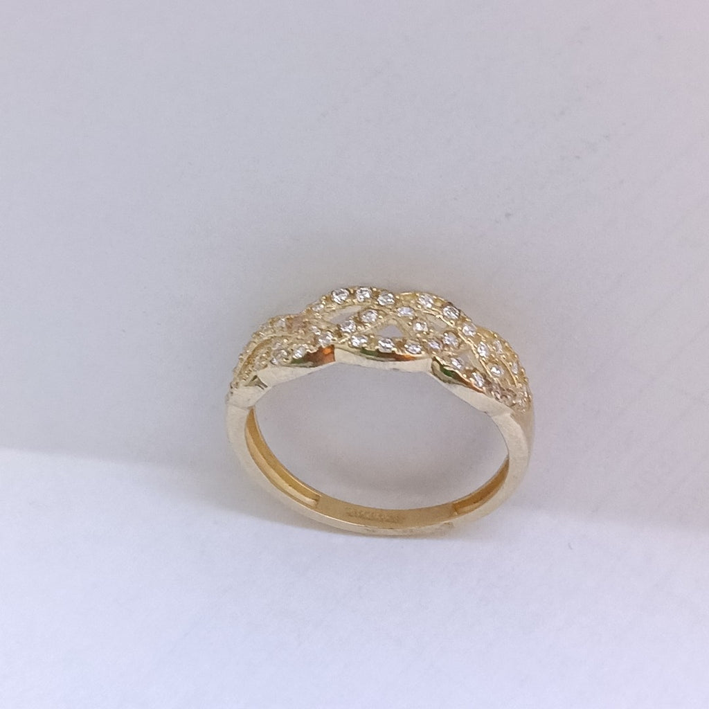 ANILLOS C CIRCONIAS 14K TALLA 9 2.6 GR (NUEVO)