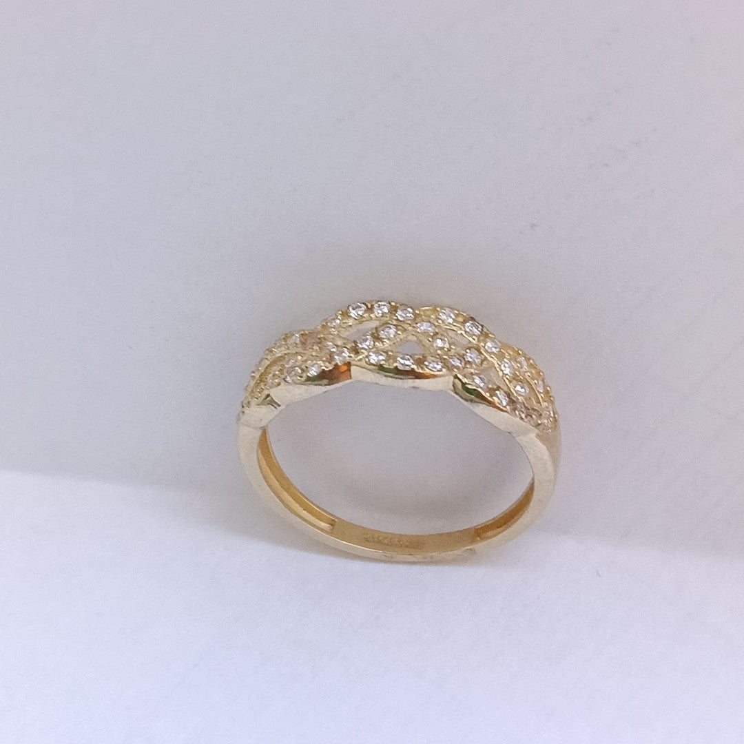 ANILLOS C CIRCONIAS 14K TALLA 9 2.6 GR (NUEVO)