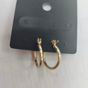 ARETES ARRACADAS ESTRIADAS 14K 1.4 GR (NUEVO)