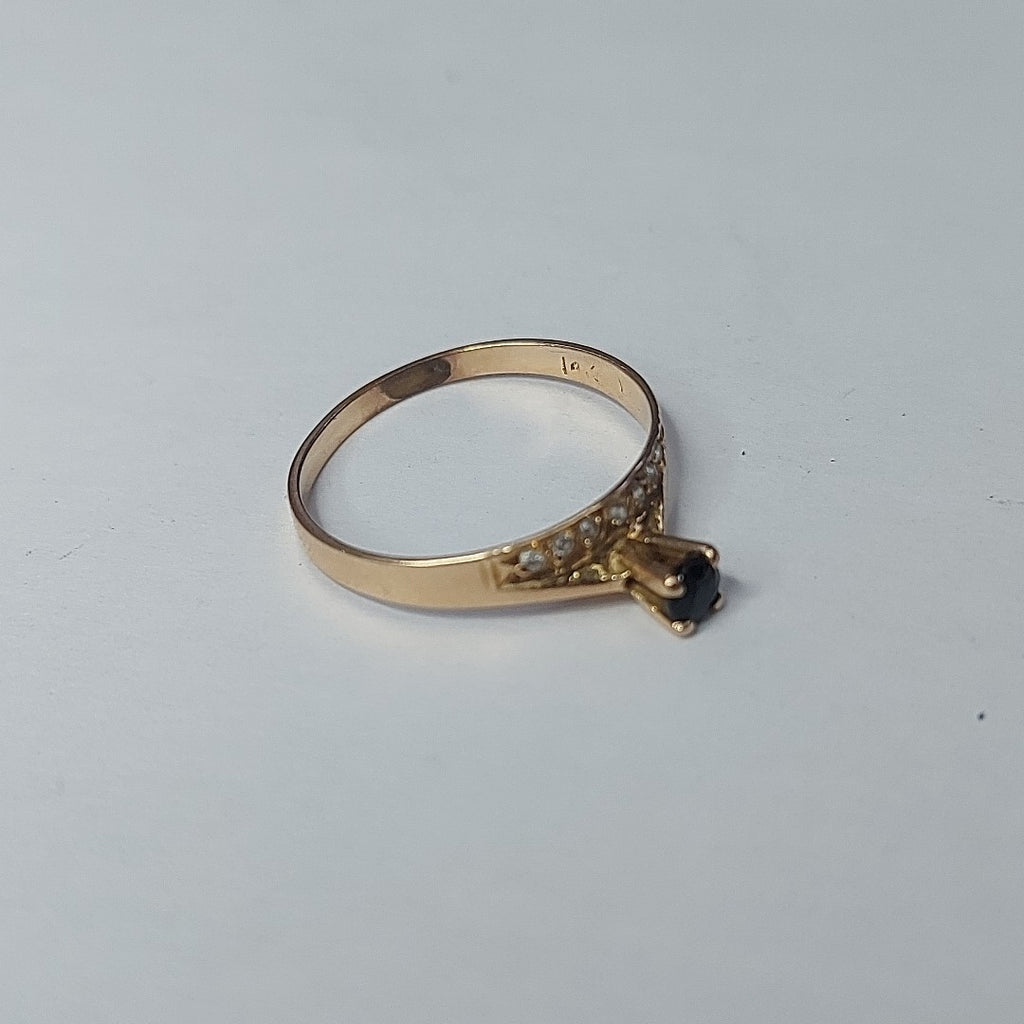 ANILLITO,SOLITARIO ORO 14 K 1,40 GRMS (SEMINUEVO)