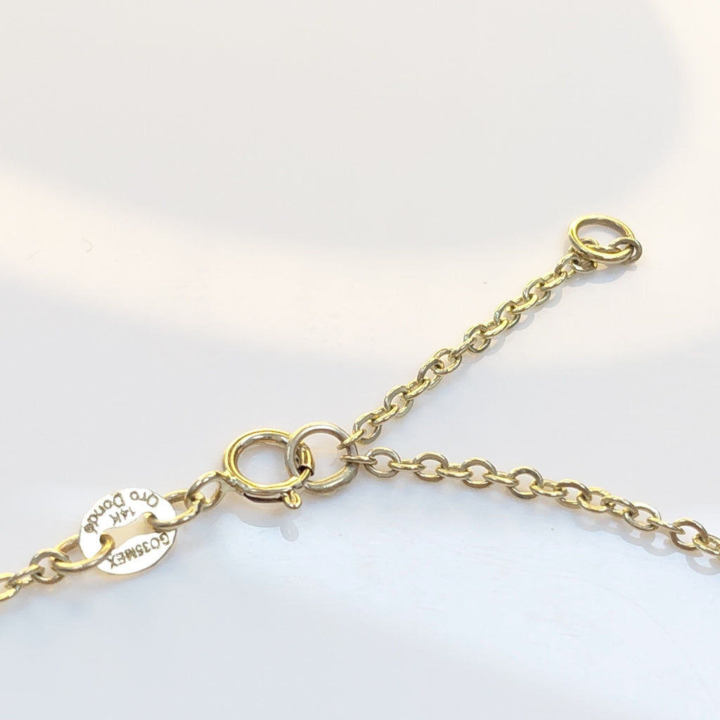 PULSERA ESPECIAL C MARIPOSAS 14K 18 CM 1.7 GR (NUEVO)