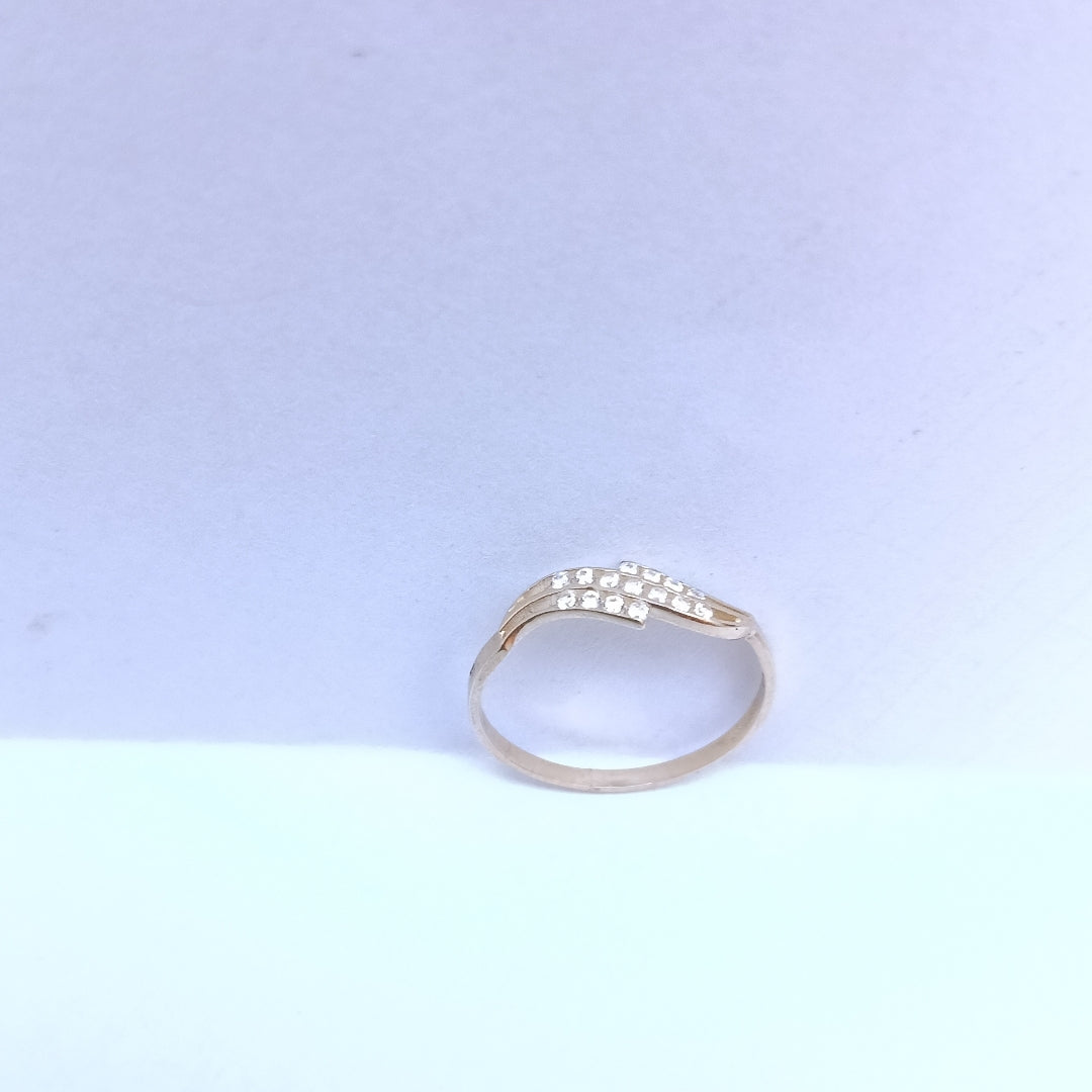 ANILLOS CON CIRCONIAS 14K TALLA 7 0.8 GR (NUEVO)