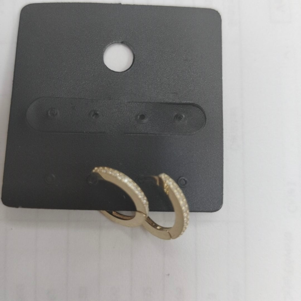 ARETES ARRACADAS CON CIRCONIAS 14K 1.2 GR (NUEVO)