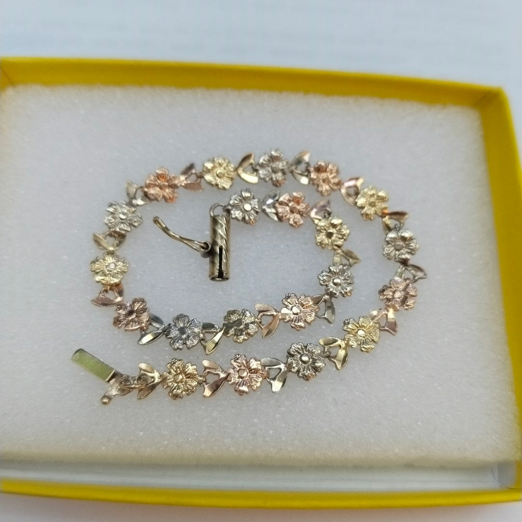 PULSERA ORO COMBINADO 14 K 5.4 GRMS (SEMINUEVO)