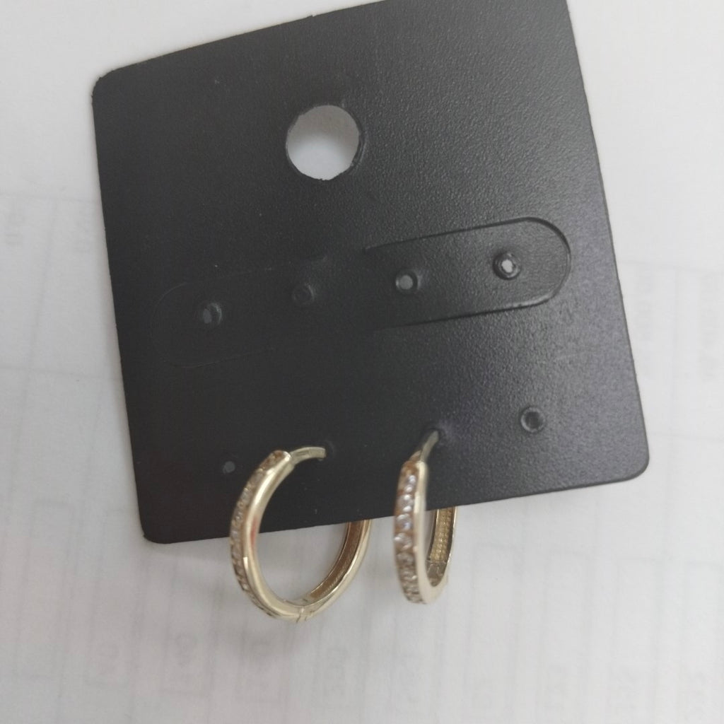 ARETES ARRACADA C CIRCONIAS 14K 1.6 GR (NUEVO)
