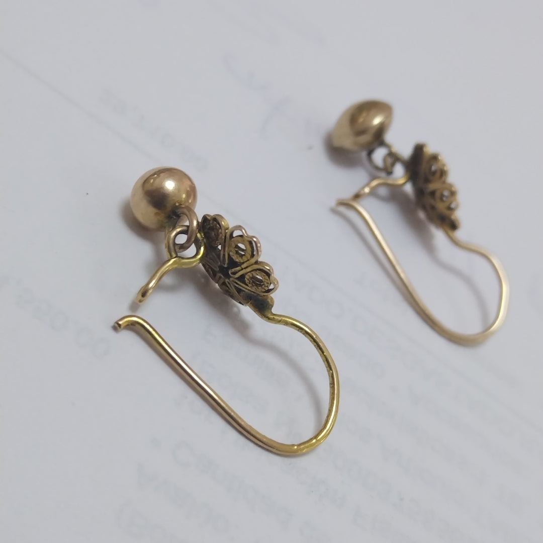 ARETES PAR ORO 8 K 1,60 GRMS (SEMINUEVO)