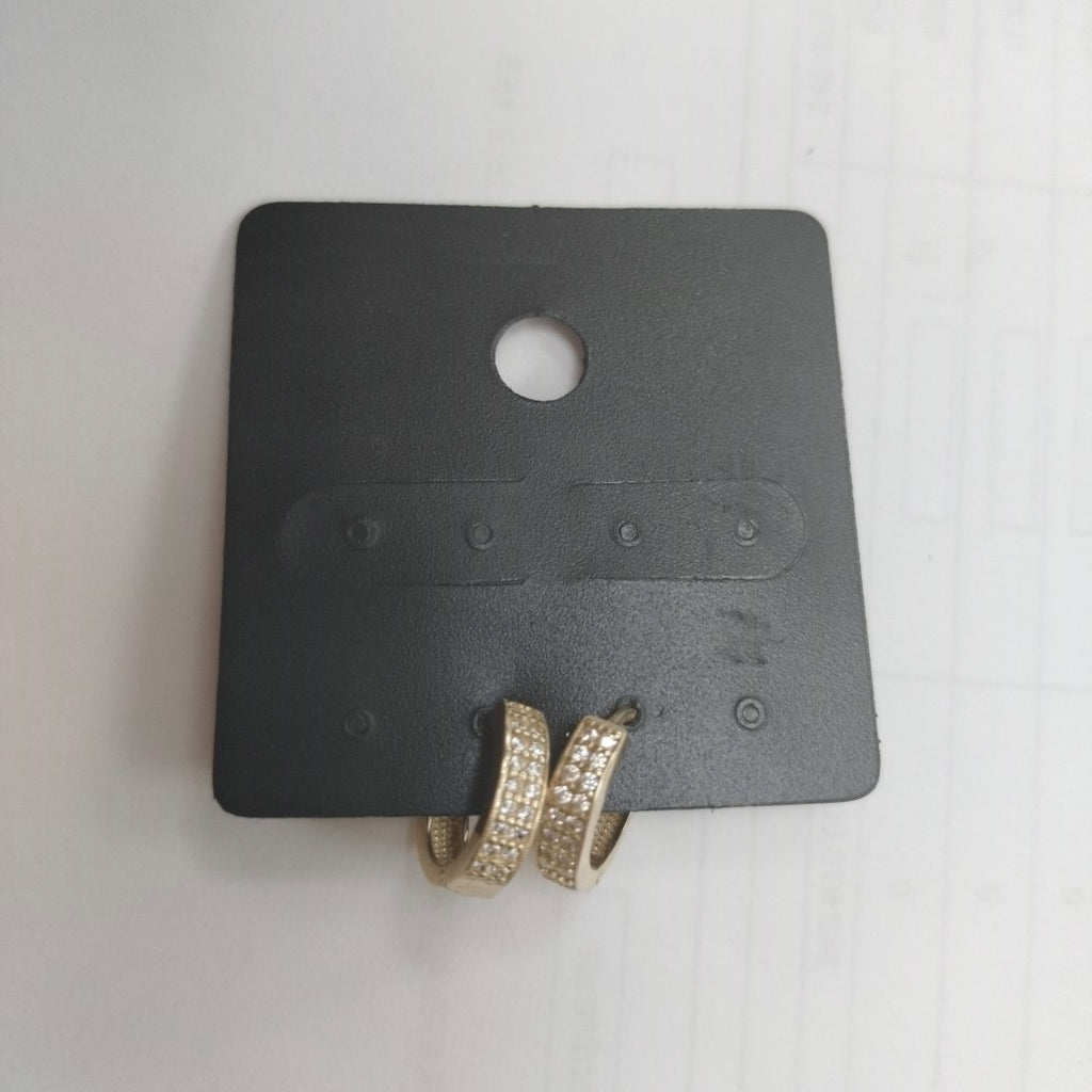 ARETES HUGGIES C CIRCONIAS 14K 2.2 GR (NUEVO)