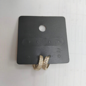 ARETES HUGGIES C CIRCONIAS 14K 2.2 GR (NUEVO)