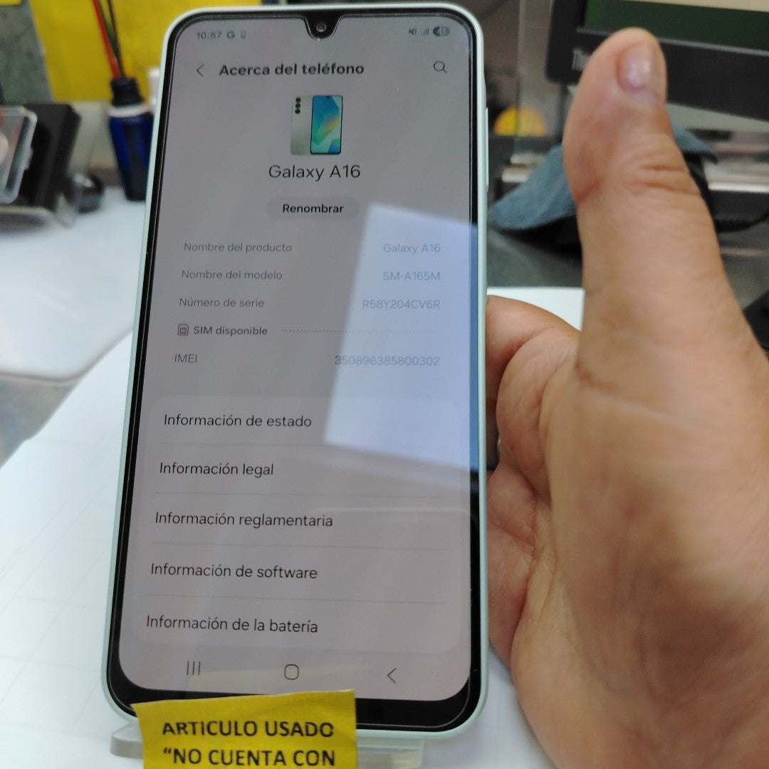 CELULAR SAMSUNG GALAXY A16 SM-A165M (2024) 128 GB 4 GB RAM (SEMINUEVO)