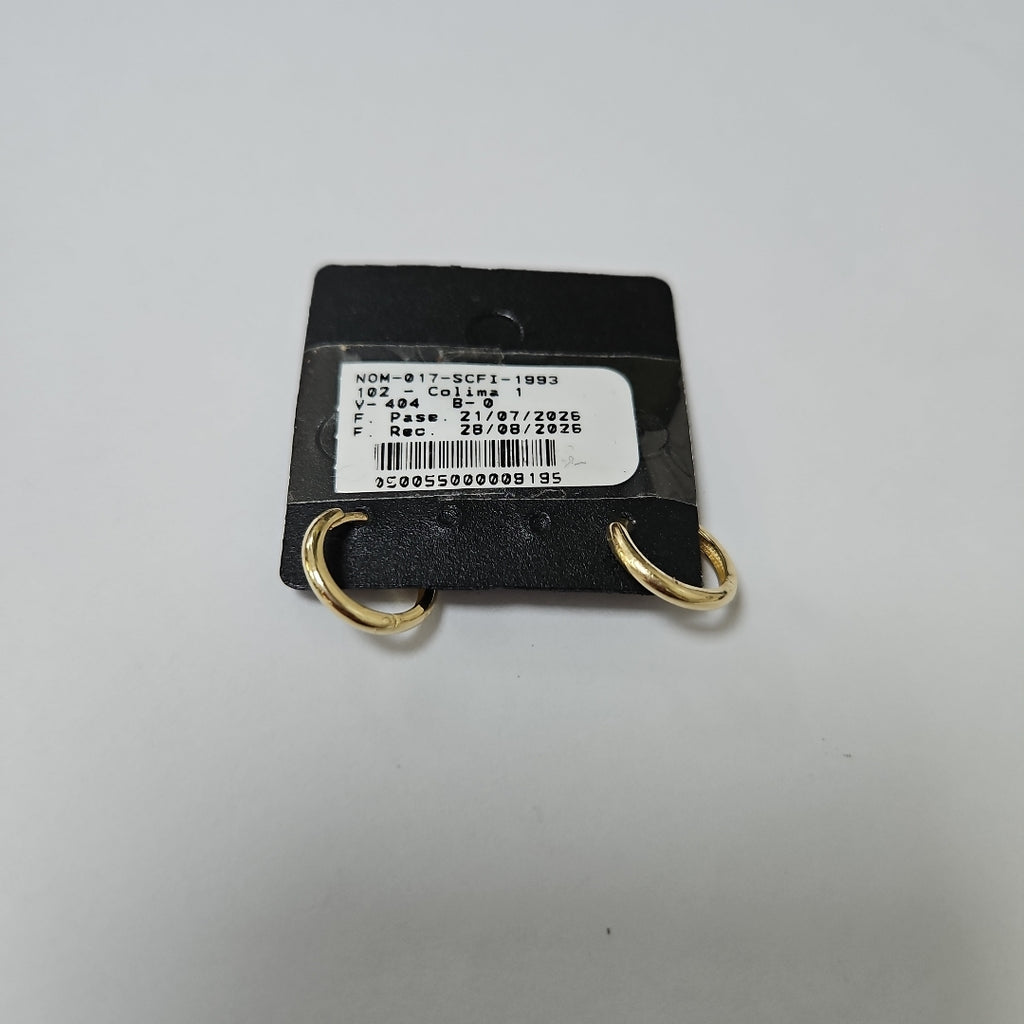 ARETES HUGGIES LISAS 14K 1.6 GR (NUEVO)